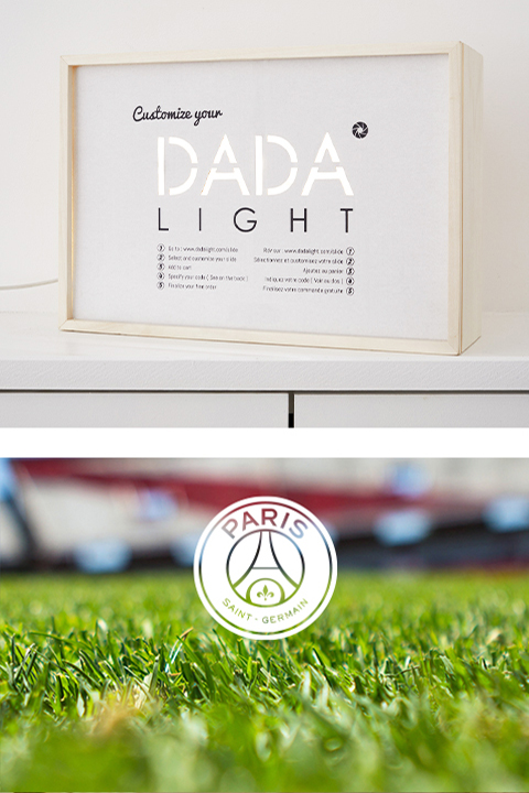 Cadre photo lumineux à personnaliser Made in France Dada Light® - Le Cadeau  Français®